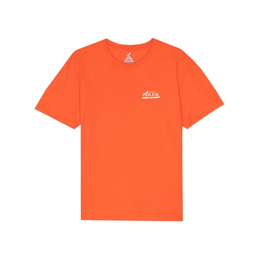 Grapa X Poler | Poler Camiseta Staple X Poler Nyc Camp Naranja